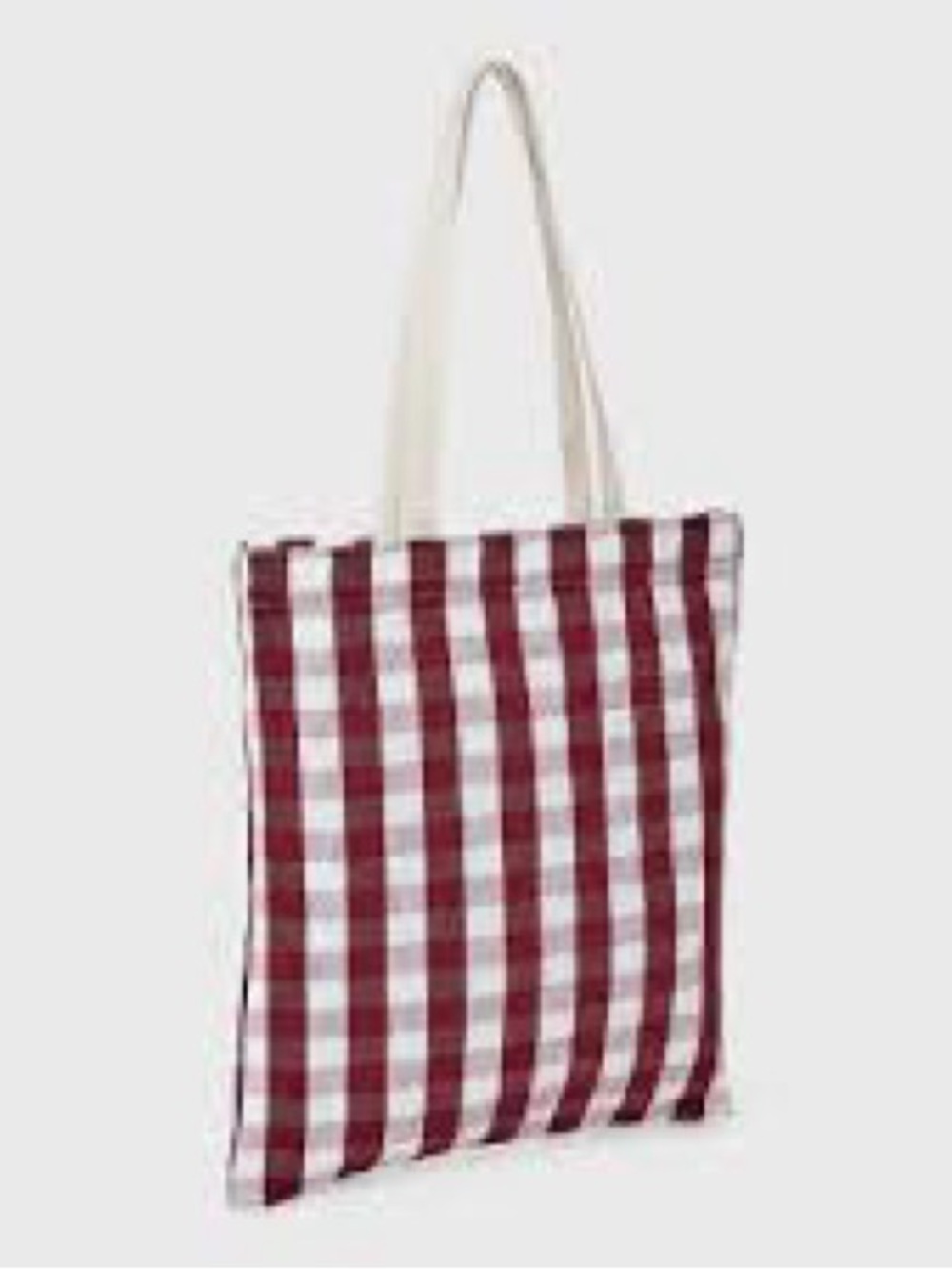 Universal Thread Magazine Gingham Tote Red NWT